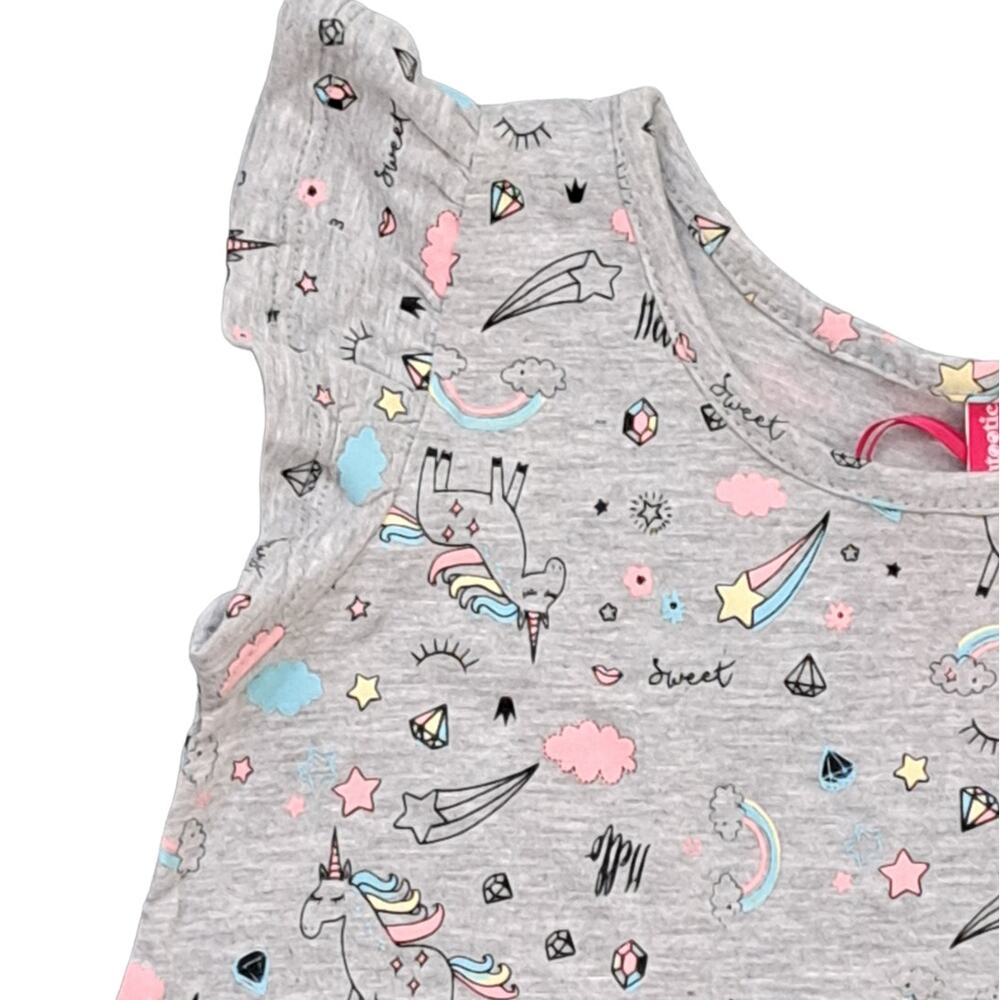 Cutie Patootie Girl's Heather Gray  Unicorn Top With Pink Leggings Size 2T NWT - Picture 4 of 8